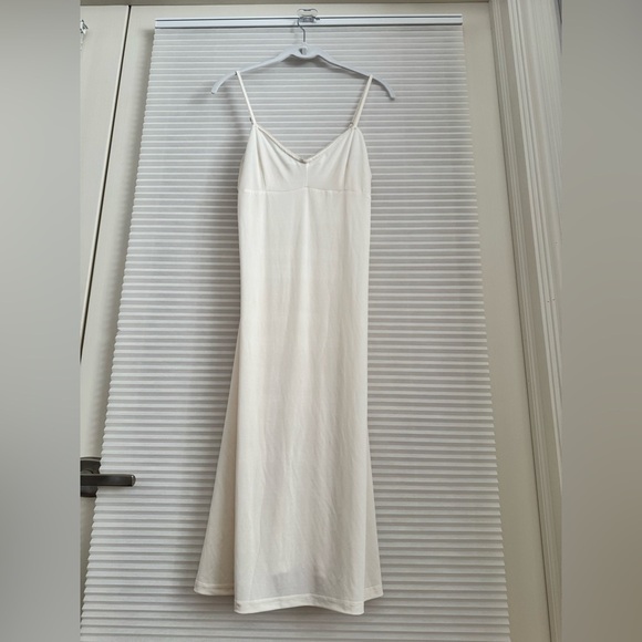 Zimmerman Spaghetti Strap V Neck Midi Slip lace trim Dress Cream / Ivory size 0 - Picture 9 of 16